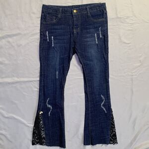 Y2K Falmer heritage Woman's Bootcut Jeans 29x26  Bedazzled Rhinestones Bratz